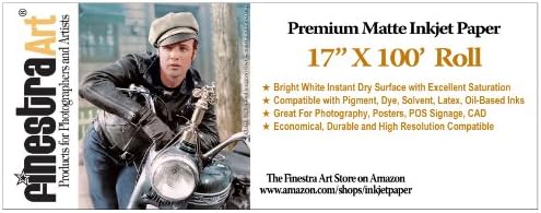 17 x 100 'Premium Arctic Matte Inkjet Photo Papir - Roll 3 inčni jezgra