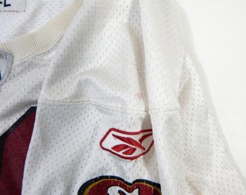 2005 San Francisco 49ers Mike Adams 20 Igra Upotrijebljena bijela vježba dres l 472 - Nepotpisana NFL igra korištena dresova