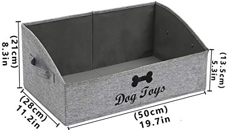 Morezi Linen -pamuč mješavina košarica za igračke za pse i kutija za igračke za pse, skladištenje košara za pse - savršeno za organiziranje