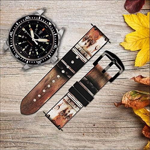 CA0405 Vintage zavarivanje kaciga kože i silikone Smart Watch bend remen za ručni sat pametni sat pametni sat Veličina sata