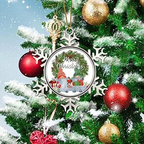 Božićni gnome metalni ukras snježne pahuljice Santa vilenjaka snježna pahuljica Unutarnji ukras za dom Per Personalizirani privjesak