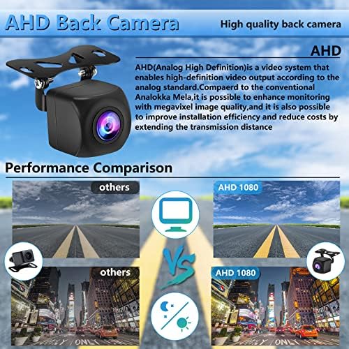 【2022 Nadogradnja】 AHD sigurnosna kamera za izradu kamere za automobile za automobile obrnuti stražnji monitor za monitor za automobile,