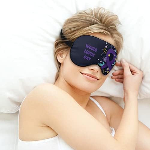 Svjetski dan lupus maska ​​za spavanje poklopac za oči Podesivi remen Spavanje zavezano zasjenjeni zalogaj za joga putovanja noć drijema