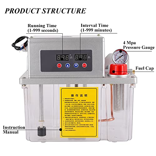 Automatska pumpa za ulje za podmazivanje od legure 4 do zupčanika CNC pumpa za podmazivanje 110 V Dvostruki digitalni zaslon s mjeračem