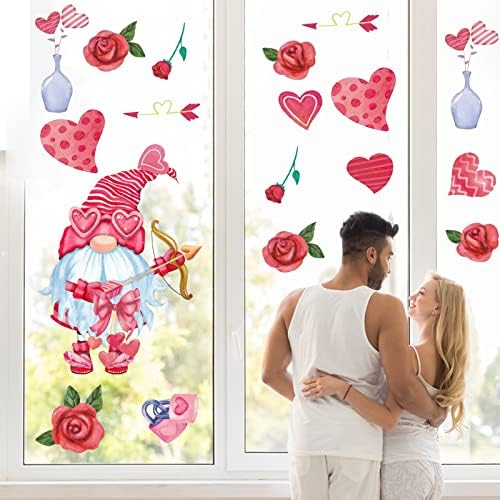 Naljepnica za Valentinovo dekoracija zidova dnevne sobe spavaće sobe samoljepljivi stakleni prozor naljepnica za vrata sobe crtani