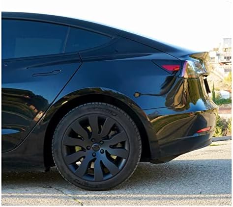 4PCS HUB CAP ， Kompatibilno za Tesla Model 3 18 inčni 2017-2023 ， Performance Zamjenski poklopac kotača Automobil Potpuni oblog poklopca