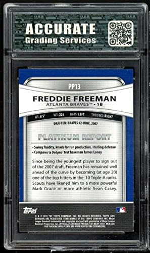 Freddie Freeman Rookie Card 2010 Bowman Platinum Prospects PP13 AGS 9 metvica