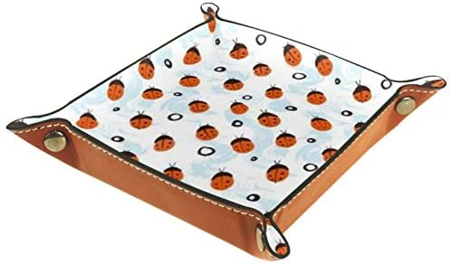 Lyetny Ladybug Circle Storage Box držač slatkiša Sunndries Tray Desktop Organizator za pohranu prikladan za putovanja, 16x16cm