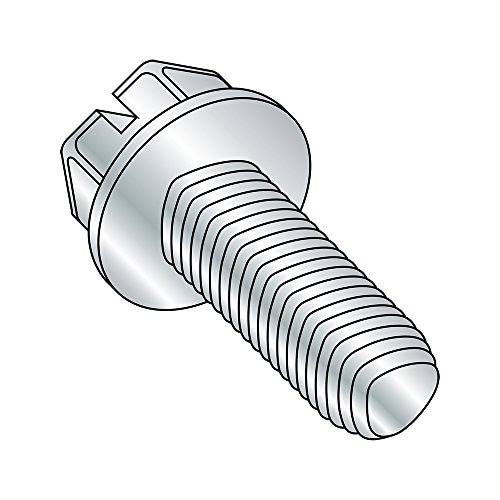 Mali dijelovi 1012RSW čelični vijak za kotrljanje navoja za metal, cink pozlaćen, šesterokutna glava, prorezni pogon, 10-24 veličina