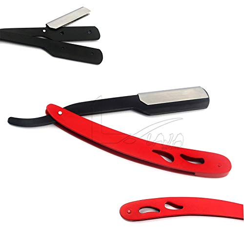Uvoz brijača s ravnim oštricama, sklopivi nož za brijače, novi-crni / crveni