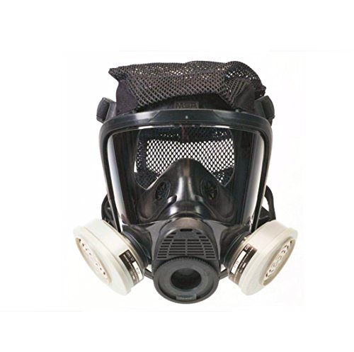 MSA 10108568 Advantage 4200 Series Twin-Port Hycar guma respirator punog lica s Kevlar Net glavom, medij