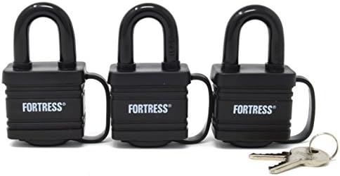 Master Lock 1804tri Fortress Series prekriven laminiranim vremenskim otvorima, 1-9/16-inčni, paket od 3