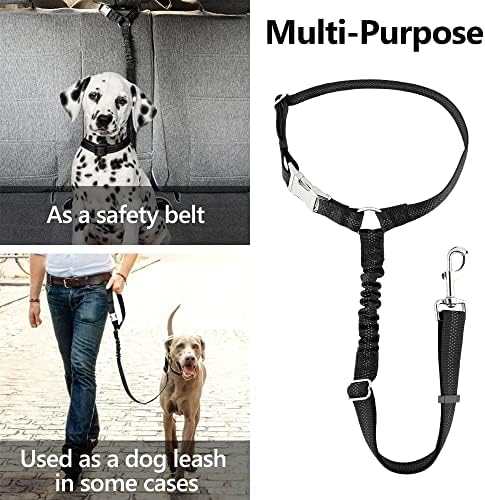 Sigurnosni pojas za pse za kućne ljubimce za naslon za glavu automobila, reflektirajući i podesivi sigurnosni uređaj s elastičnim bendžom