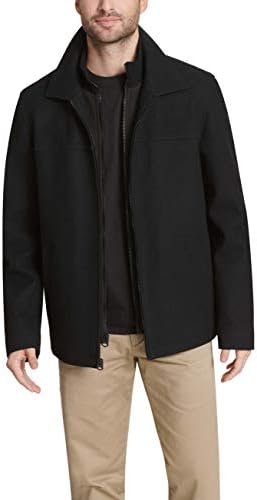 Dockers Muška vunena mješavina otvorena donja jakna s prekrivenom bib