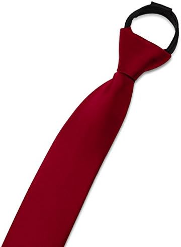 15-inčne/19-inčne poliesterske kravate s patentnim zatvaračem u punoj boji za dječake, satenske kravate s patentnim zatvaračem iz ae
