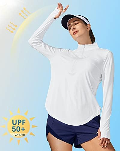 G4free Women Upf 50+ Sunce Zaštita planinarskih košulja Brzi suhi trening dugih rukava Golf vrhovi lagani trčanje pulover