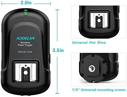 Aodelan bežični flash okidač s univerzalnom vrućom cipelom kompatibilan s Canon, Nikon, Olympus, Panasonic, Pentax, Fuji, Samsung,