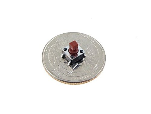 Taktilni gumb od 667,3 mm s kvadratnim crvenim postoljem klipa-pakiranje od 50 komada