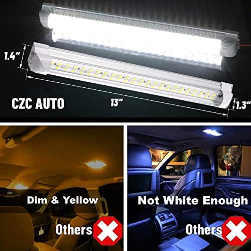 ÇZÇ AUTO LED Interior Light Bar 12V RV Strip Svjetiljke s prekidačem za uključivanje / isključivanje Camp Shell Light 48 led žarulje