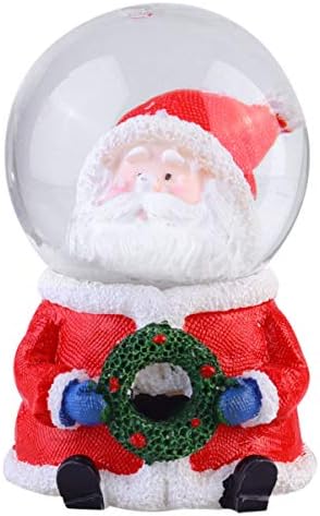 Amosfun božićni snježni globusi osvijetljeni božićni snježni globus Djed Mraz vođena voda blistave smole Crystal Kids xmas božićna