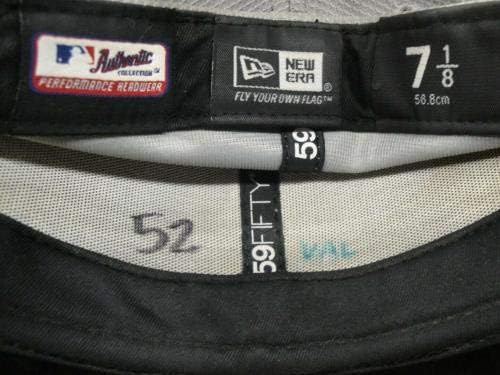 Val 52 Dodgers Game rabljeni/izdani Baseball CAP Hat 7 1/8 pokazuje tešku upotrebu - Igra se koristi MLB šeširi