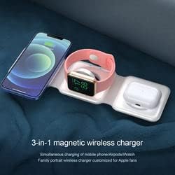 Sklopivi 15W brzi qi bežični jastučić za punjenje prijenosnih magnetskih 3 u 1 sklopivi bežični punjač za iPhone AirPods Apple Watch