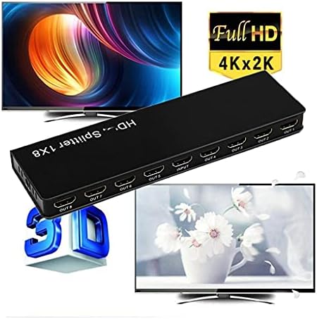 PBKINKM Top ponude 8 Port 1 u 8 Out 1x8 Splitter Audio Video 1080p za HDTV 3D DVD