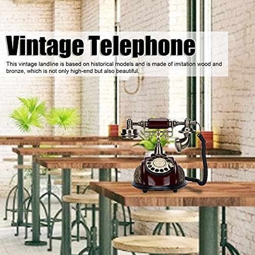 MS -5301A Vintage Telefon, Rotatable Biranje antiknog fiksnog telefona u europskom stilu, s američkim britanskim kabelom, za ukrašavanje