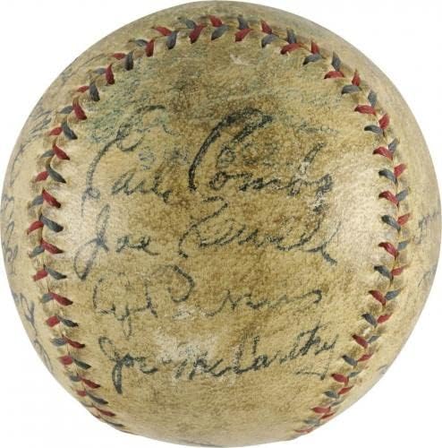 Babe Ruth & Lou Gehrig 1934. NY Yankees World Series Champs potpisali bejzbol JSA - Autografirani bejzbol