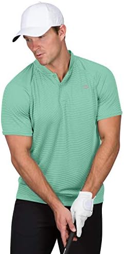 Tri šezdeset šest košulja za golf bez ovratnika za muškarce - muške casual suhe fit kratke rukave, lagane i prozračne