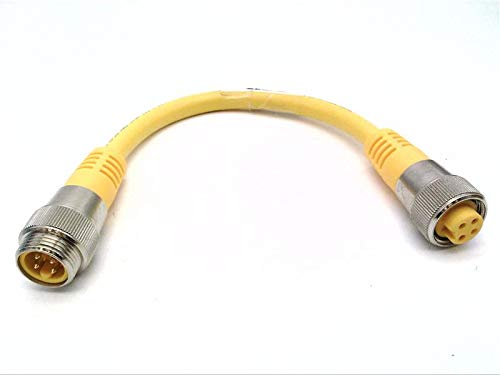 Turck RSM RKM 47-0,3m/CS11061 4 PIN mužjaka do 4 kontakt ženski konektor, žuti, dvostruko završeni, minifast oblikovani niz kabela,