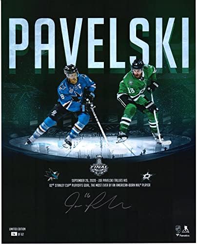 Joe Pavelski Dallas zvijezde Autografirano 16 x 20 doigravana fotografija - 16 Ograničenog izdanja 62 - Autografirane NHL fotografije