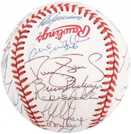 1996. Yankees tim potpisao bejzbol Svjetske serije Derek Jeter Mariano Rivera JSA - Autografirani bejzbol