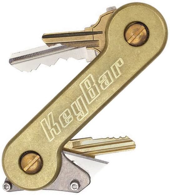 Brass ključ Organizator ključa EDC Alat | Svakodnevno nosite kompaktni držač ključeva s više alata i organizatora privjeska za ključeve