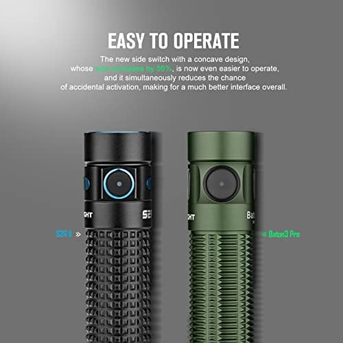 Olight Baton3 Pro Max 2500 Lumens punjivi kompaktni EDC svjetiljke s I1R 2 Pro-I16 EOS 180 LUMENS EDC SVJETLO SVJETLO SVJETLO SVJETLO