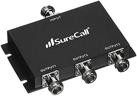 SureCall trosmjerni razdjelnik Ultra širokopojasni UWB 600-2700 MHz visoke performanse s n-ženskim konektorima, crni