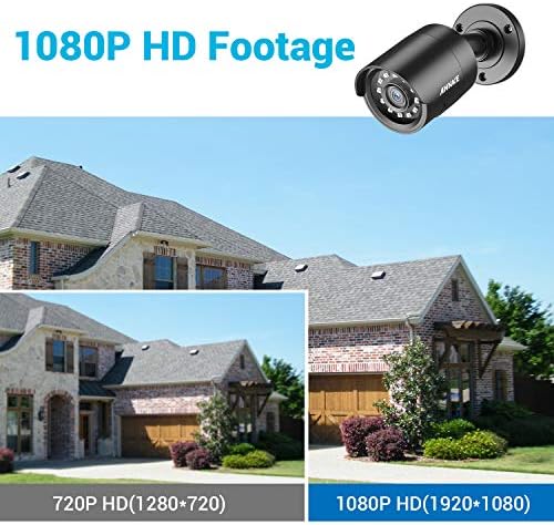 Annke 4 pakiranje 1080p HD TVi kućna sigurnosna kamera Vanjski zatvoreni, 1920tvl, IP66 Vodootporan, noćni/dan vid, nadzor CCTV Camera