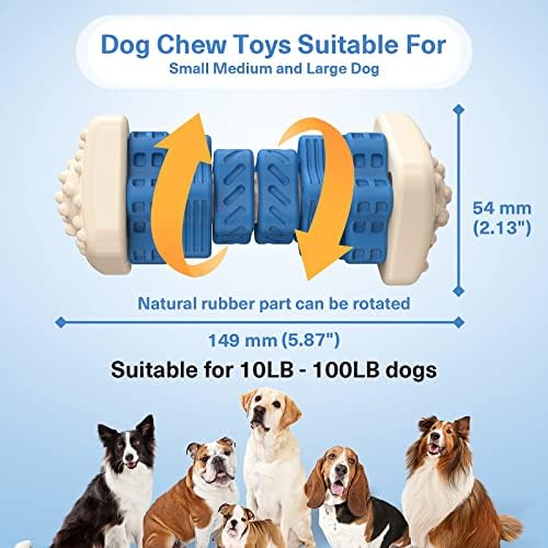 Igračke za pse za agresivne žvakače, tvrde izdržljive igračke za žvakanje pasa, igračke za slagalice za pse s okusom govedine, interaktivne