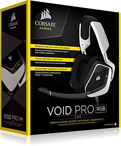 Corsair void Pro RGB USB Premium Binaural Gaming slušalice - Bijela