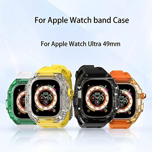 Ilazi za Apple Watch Ultra 49mm Mod Kit Series 8 7 6 5 4 SE Band narukvica remen WatchBand Light Desident Robus Case Zaštitni poklopac