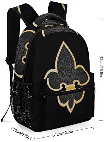 Fleurdelis fleur de lis kraljevski francuski ljiljan gotički putni ruksak modna torba za rame lagana težina multi-džepa za školski