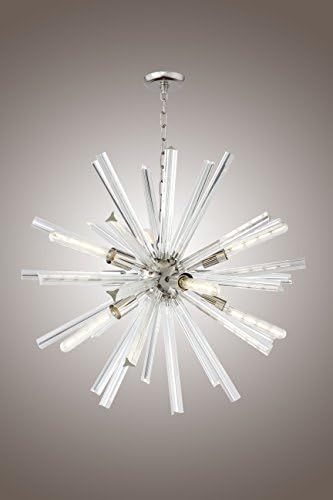 29 -inčni bistra kristalna osi luksuzni luster luster lucite sputnik hanley 9 lagana stropna svjetiljka