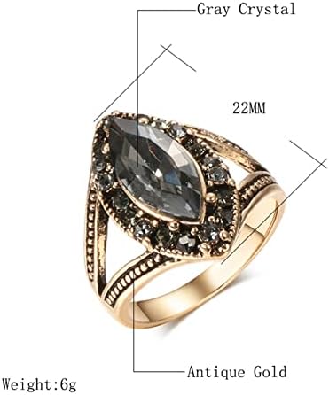 2023. Novo kao vjenčanje Big Postavlja poklon Boho Gold Antique Crystal Can A za žensko dan, matični kamen, također etnička boja majčine