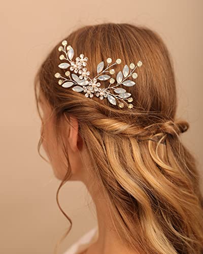 Opal češalj za kosu BERUAN kristalni vjenčani nakit za kosu cvjetni Dodaci za kosu maturalni nakit za žene i djevojke