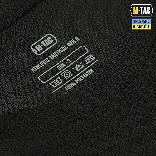 M-Tac Atletska taktička majica Gen.2-Vojna majica za prozračnu poliesteru s patch pločama na kratkim rukavima za muškarce