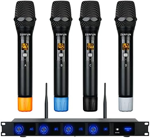 Bežični mikrofonski sustav 98 + bežični mikrofonski sustav 910 za karaoke, crkvena vjenčanja i druge događaje