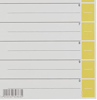 Razdjelnici 16523015 A4 karton u boji u žutoj boji u pakiranju od 25 komada