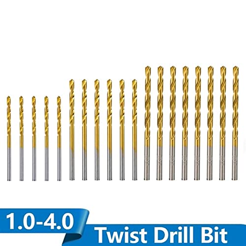 Twist bušilica set obložena 1,0 mm-4,0 mm Bit Bit Set Visoki čelični alat za bušenje za drvo za drva 50 pcs)
