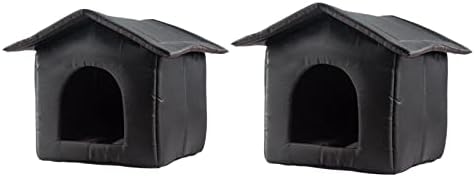 2pcs sklonište za mačke lutalice Vodootporno vanjsko sklonište za divlje mačke Topla kuća krevet špilja