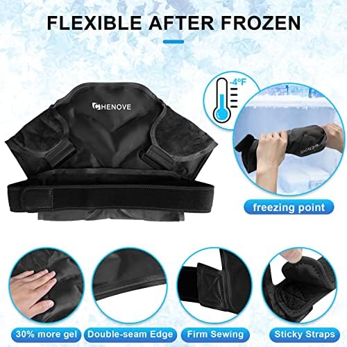 Chenove vrat i rame za višekratnu upotrebu leda ublažavanje bolova u gornjem dijelu leđa + XL pakiranje leda koljena omotajte oko cijelog
